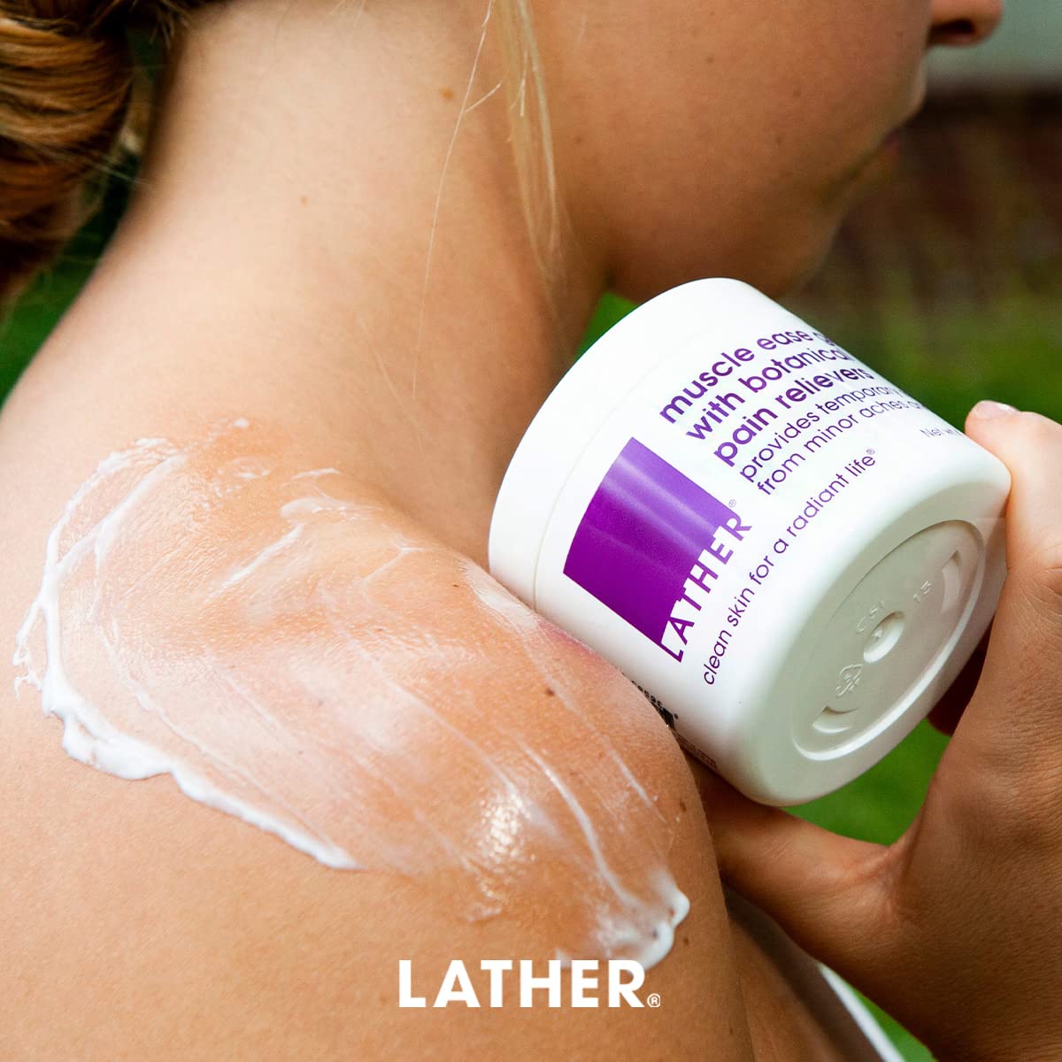 LATHER Muscle Pain Relief Gel - Muscle Therapy to Aid Muscle Soreness - Fast Acting Gel with Menthol Helps Ease Back Pain Relief, Neck Pain Relief, Knee Pain Relief, Lower Back Pain Relief - 4 Oz LATHER uk supplements