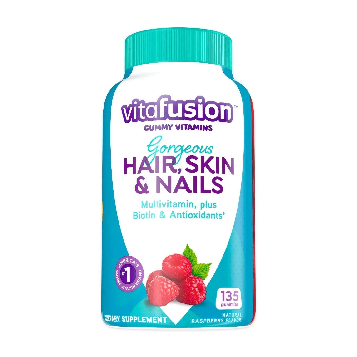 Vitafusion Gorgeous Hair, Skin & Nails Multivitamin Plus Biotin, Vitamin B12 Cherry Gummies for Energy Metabolism Support, 135ct & 90ct Vitafusion uk supplements
