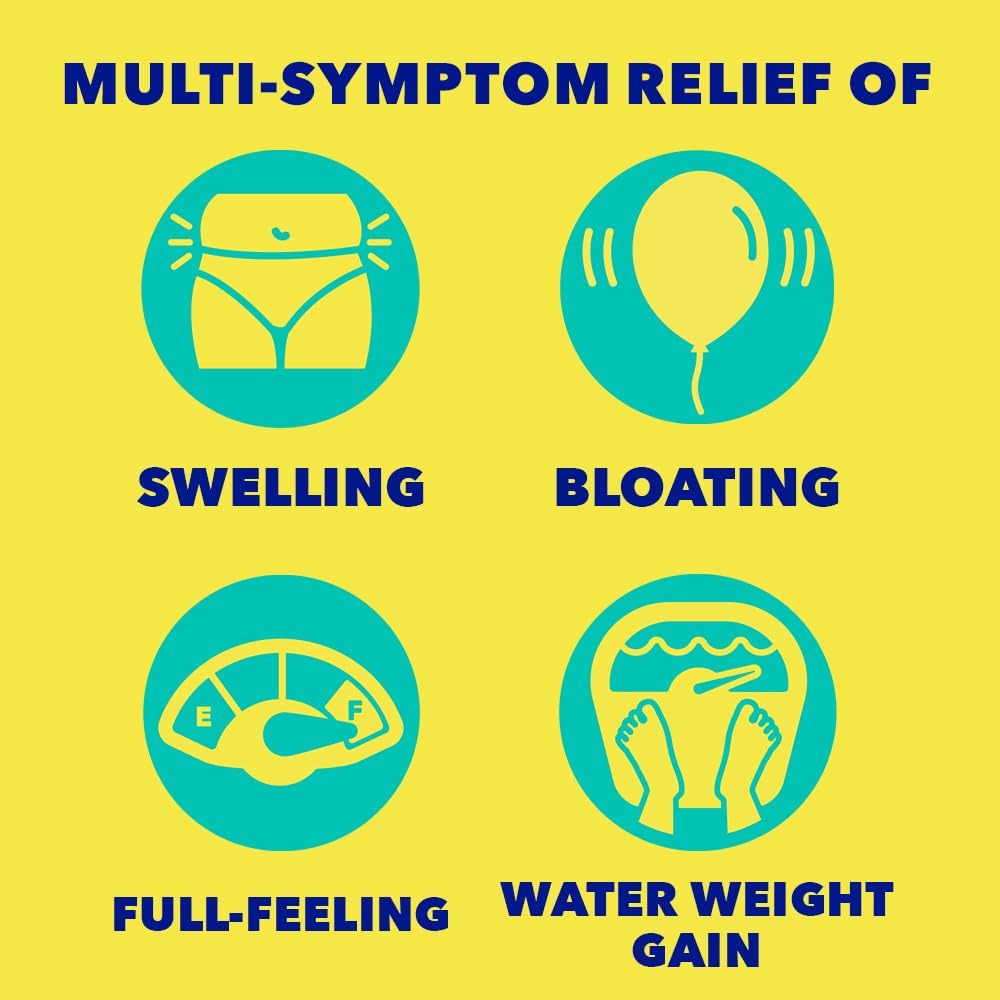 Midol Bloat Relief Caplets with Pamabrom, Relieve Bloating Symptoms Before and During Your Period, Provides Up to 6 Hours of Relief for Women, 60 Count Midol uk supplements