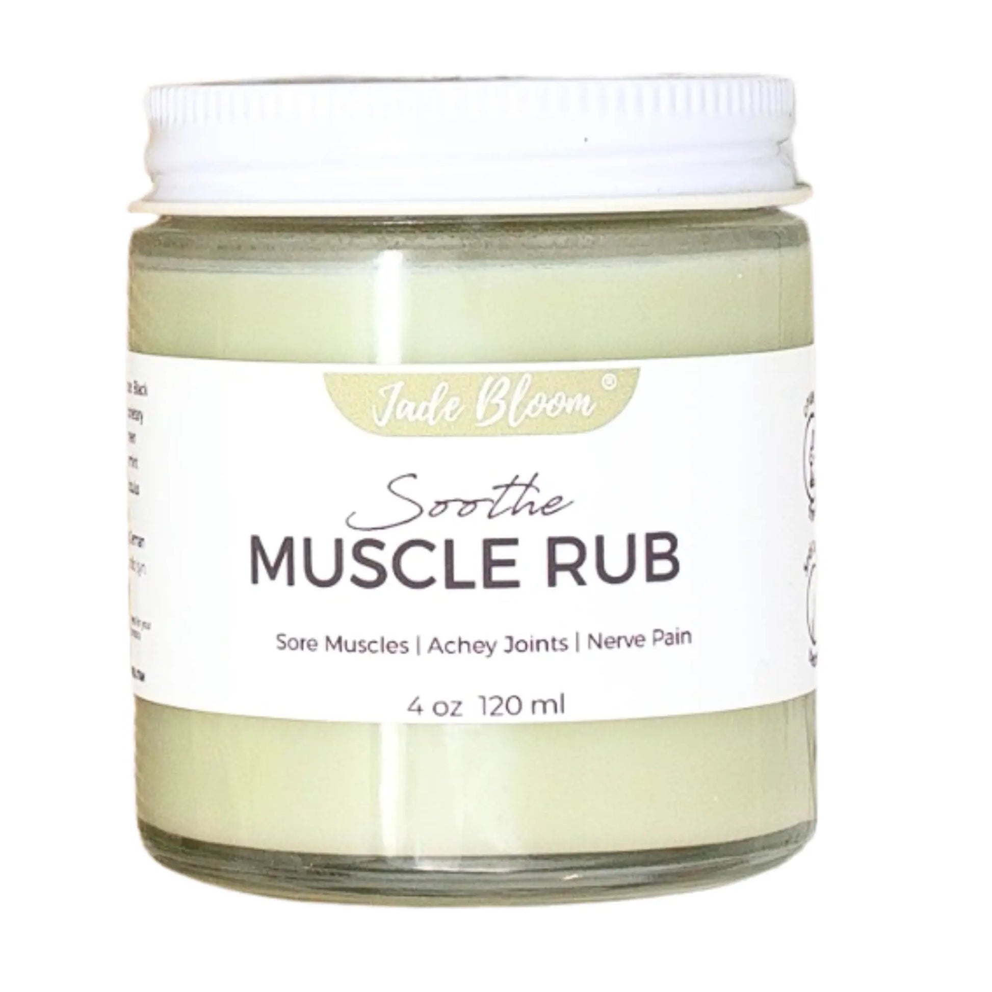 Jade Bloom Muscle Rub Soothe - Essential Oil Muscle Fusion (Heat Activated) - Glass Jar Jade Bloom uk supplements