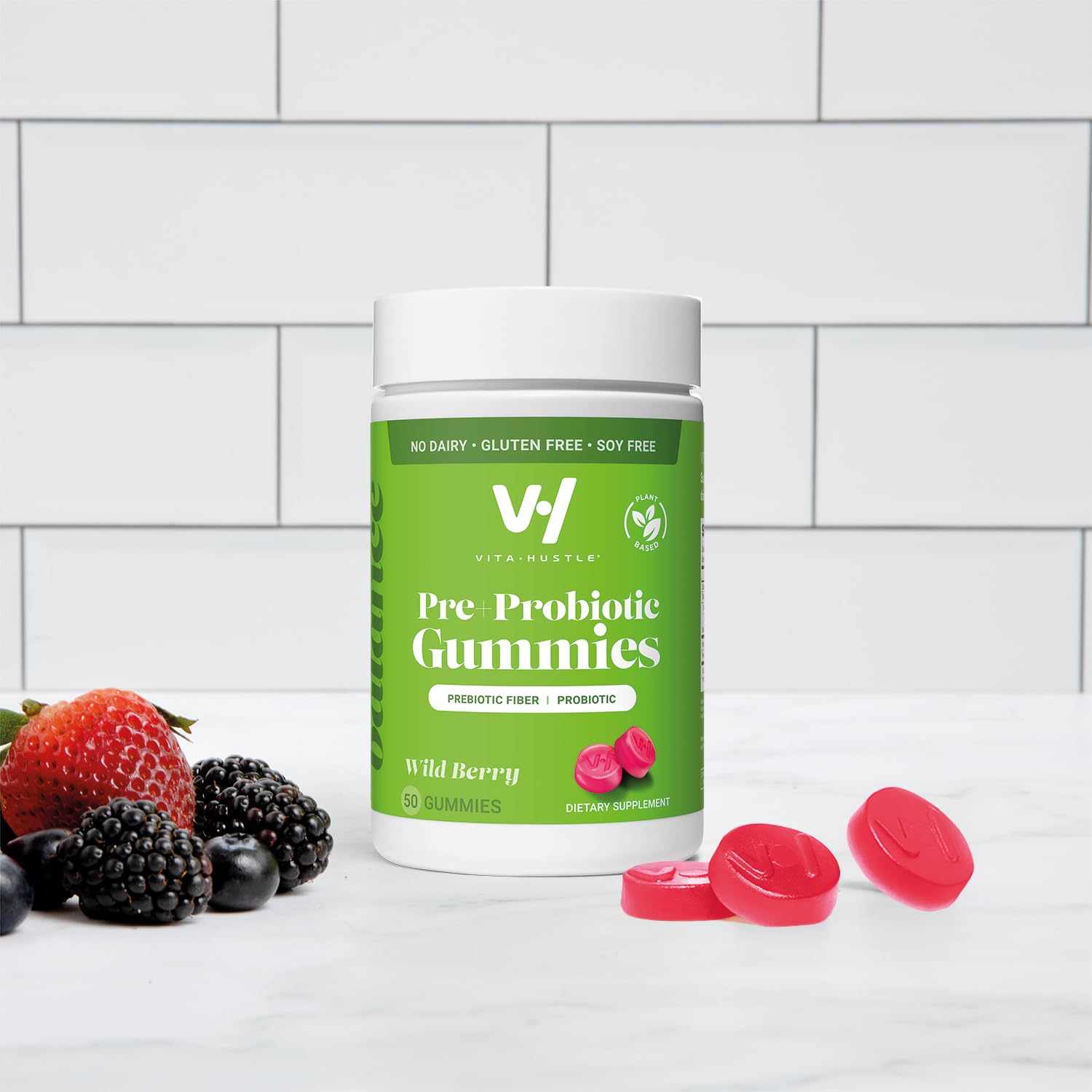 VitaHustle Probiotic Gummies + Prebiotics by Kevin Hart with Chicory Root Inulin Fiber VitaHustle uk supplements