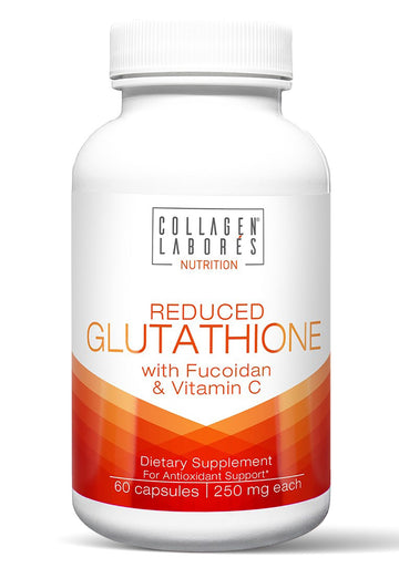 Advanced Glutathione Complex 500mg – with Fucoidan & Vitamin C – Antioxidant Support for Skin Glow, Detox & Immune Health – Non-GMO, Made in USA (60 Capsules) Collagen Laborés uk supplements