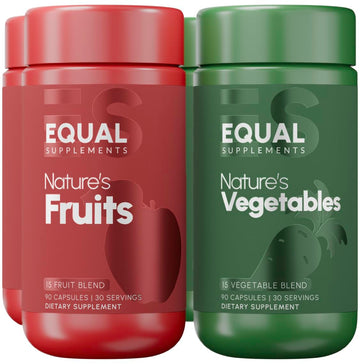 Equal Supplements Fruits and Vegetables Capsules | 2 Month Supply | GMP Certified-Manufactured in US | Fruit and Veggies Supplement for Balance | of Nature, Fruit and Vegetable Capsule for Adults Equal Supplements uk supplements