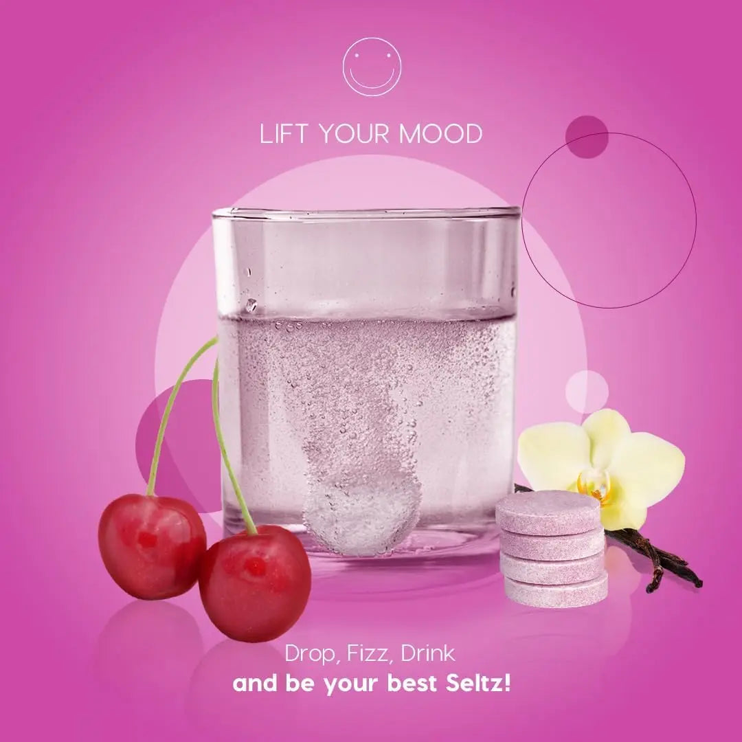 Seltz® Lift Your Mood – Effervescent Vitamins for Mood Support & Energy with L-Tryptophan, Saffron Extract & B Vitamins (B3, B6, B12) Seltz uk supplements