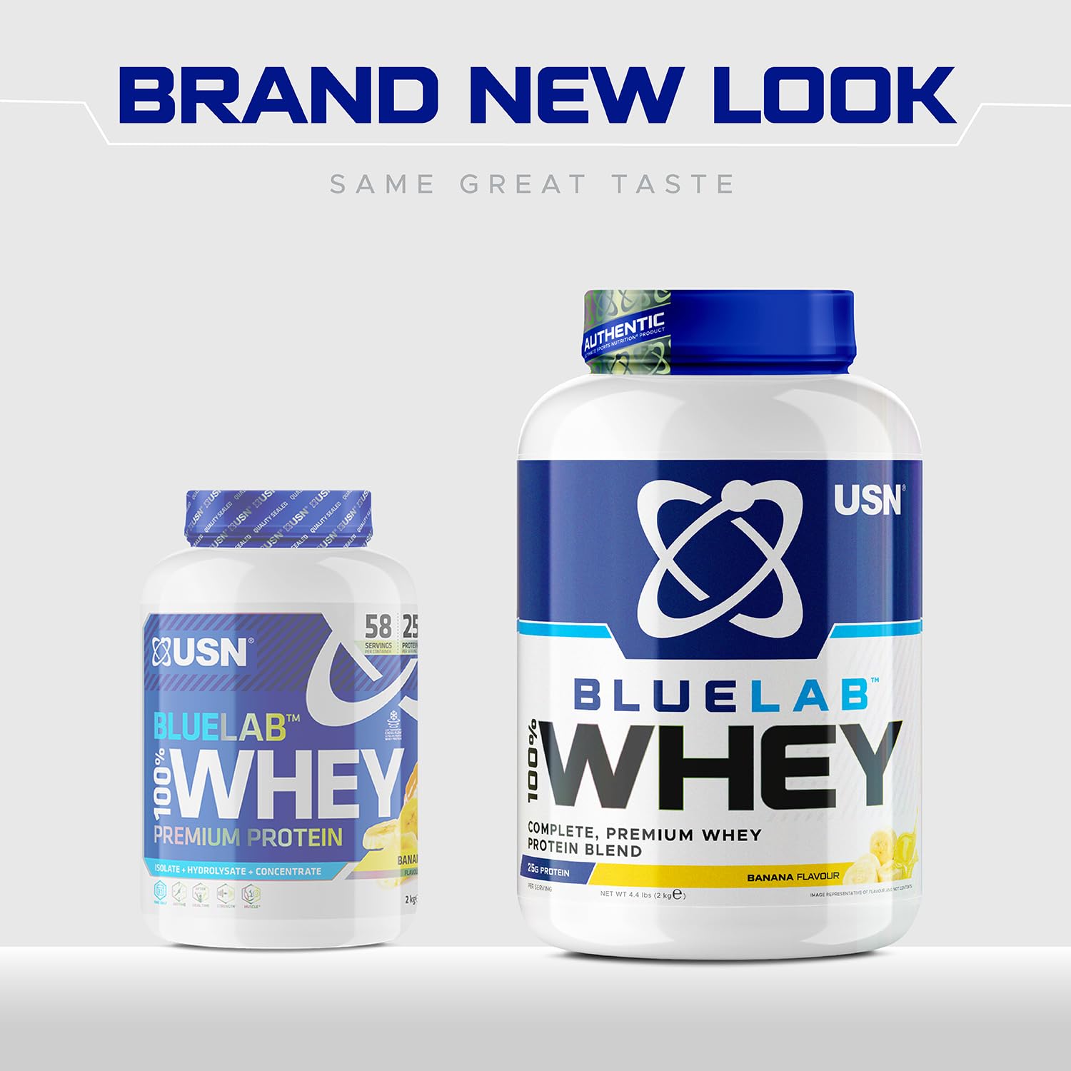 USN Blue Lab Whey Protein Powder: Banana - Whey Protein 2kg - Post-Workout USN uk supplements