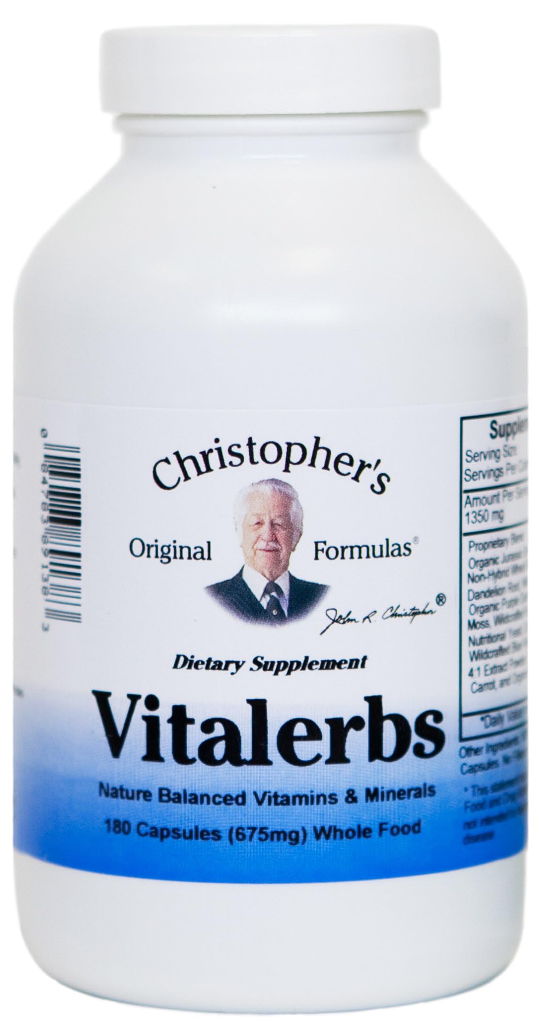 Christopher's Original Formulas Vitalerbs, Nutrient-Rich Herbal Supplement, 180 Veg Caps Christopher's Original Formulas uk supplements