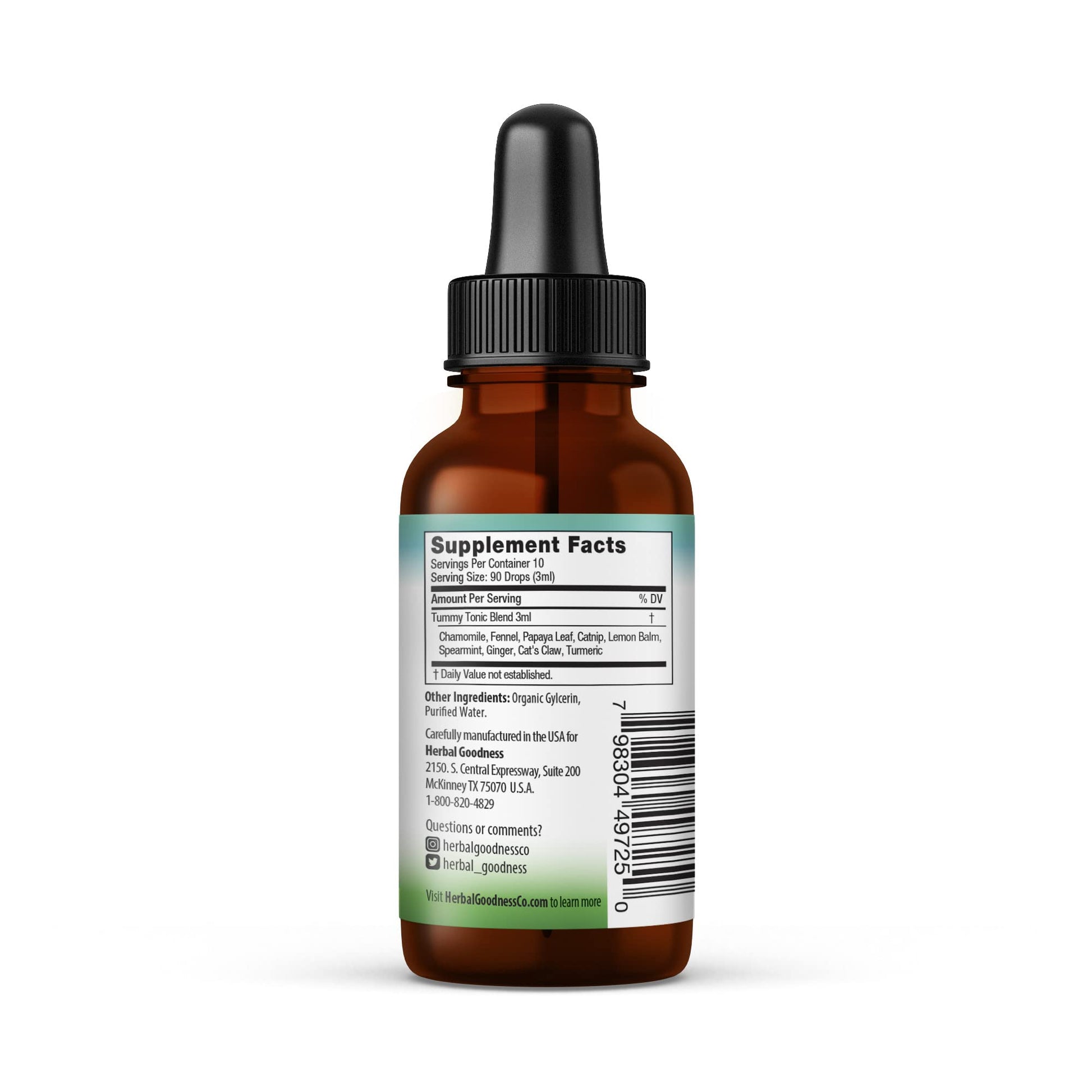 Kids Tummy Support Tonic Liquid Extract, Tasty Digestive System Support Supplement for Kids -1oz - Herbal Goodness Herbal Goodness uk supplements
