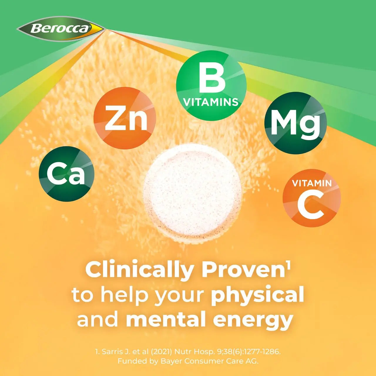 Berocca Energy Vitamin B & C Orange Flavour Effervescent Tablets 60 Pack Berocca uk supplements