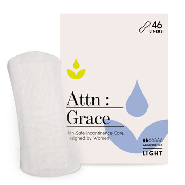 Attn: Grace Panty Liners for Women - 46 Liners – for Light Urinary Incontinence, Bladder Leakage ATTN : GRACE uk supplements