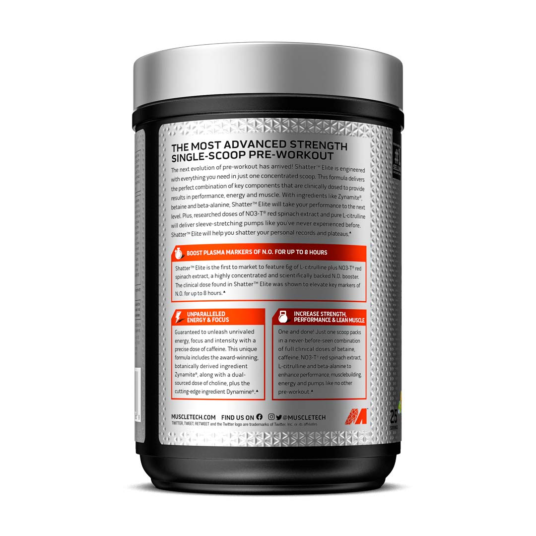 Pre Workout for Men & Women | MuscleTech Shatter Elite Pre-Workout | Preworkout Energy MuscleTech uk supplements