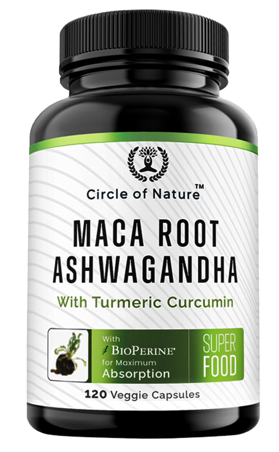 Maca Root 10,000 mg, Ashwagandha 6000mg Extract, Capsules for Men & Women CIRCLE OF NATURE uk supplements