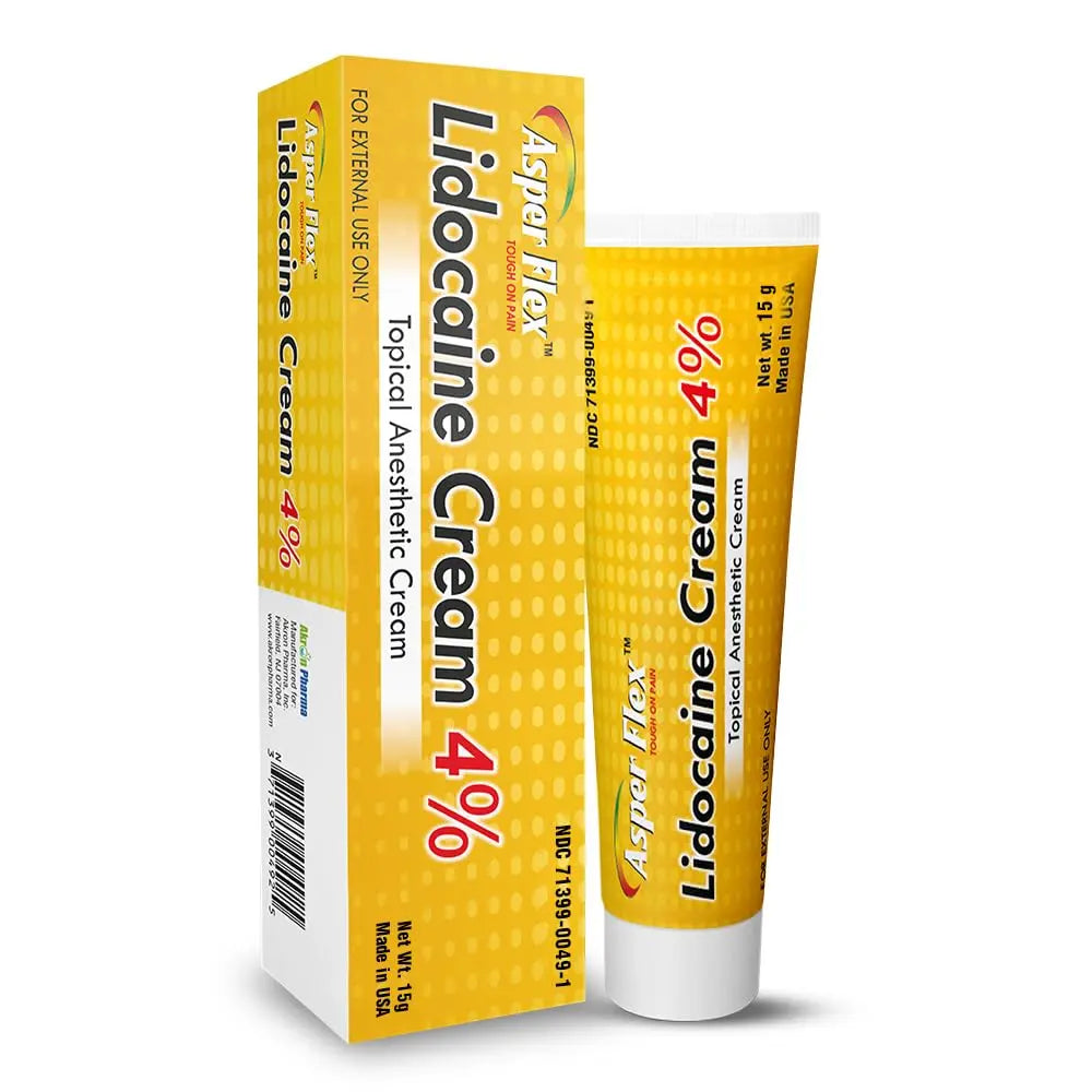 ASPERFLEX™ Lidocaine Pain Relief Cream 4% - Fast-Acting Numbing Cream for Muscle & Joint Pain, Arthritis, Backache, and More - 15G ASPERFLEX uk supplements
