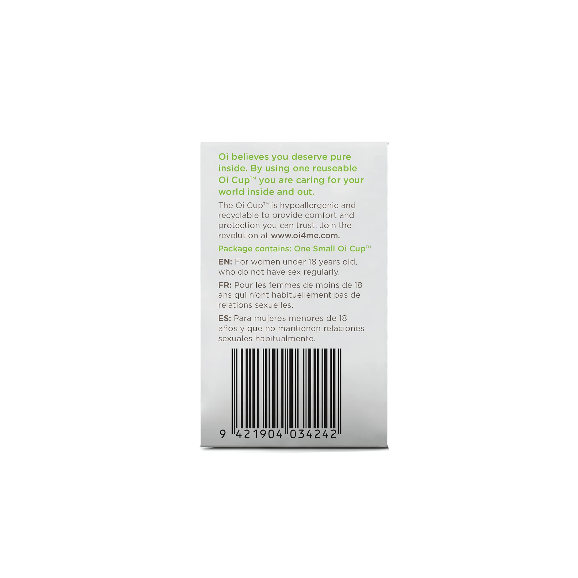 Oi | Organic Initiative - Menstrual Cup | Small - Slim-fit, Wear for 12 hrs | Reusable, Leak Free (17 ml) oi uk supplements