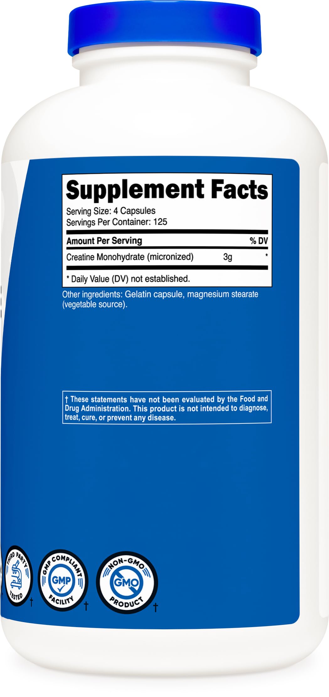 Nutricost Micronized Creatine Monohydrate 3,000mg 500 Capsules, 125 Servings Nutricost uk supplements