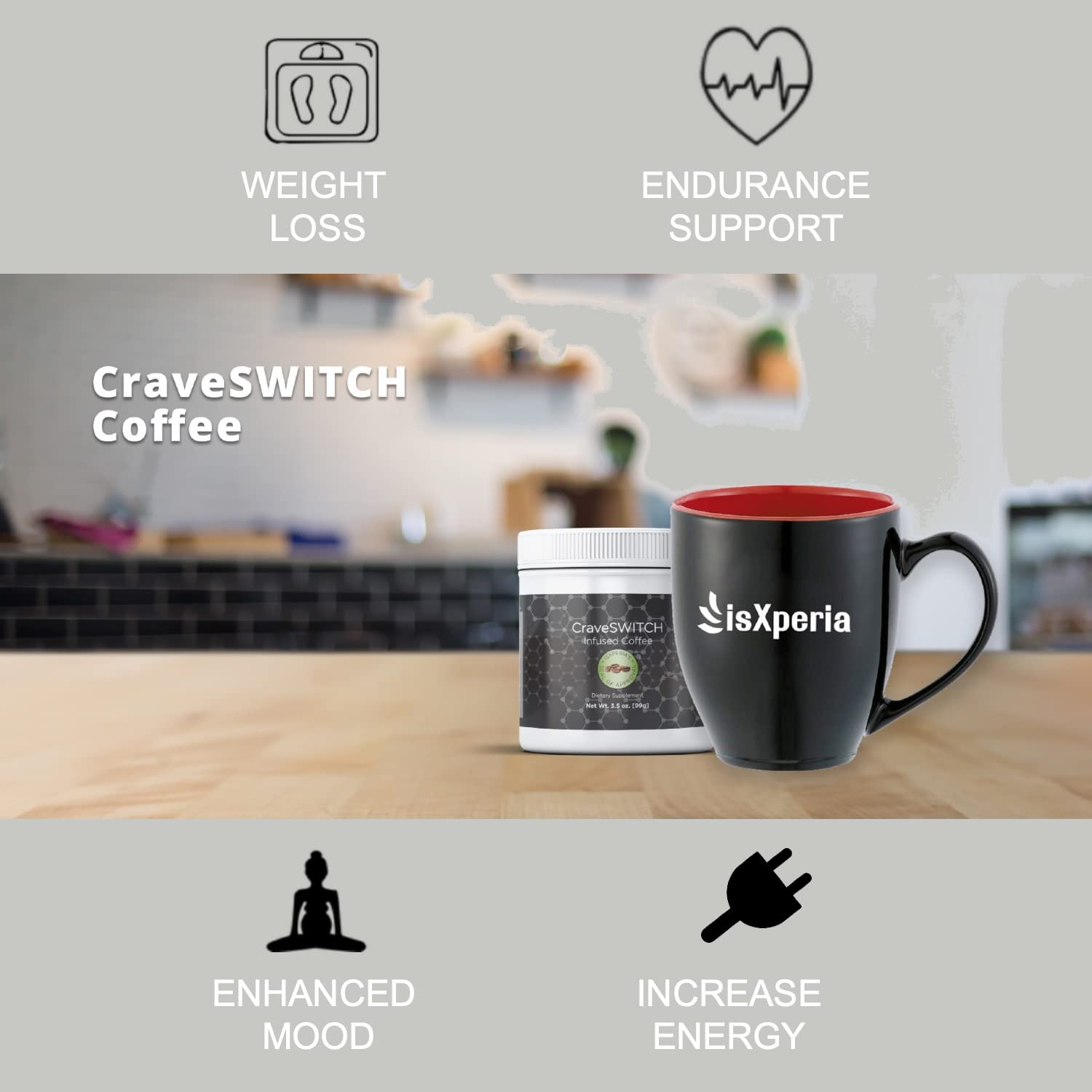 isXperia CraveSWITCH Bold Coffee - Colombian Arabica Coffee with Antioxidants isXperia uk supplements