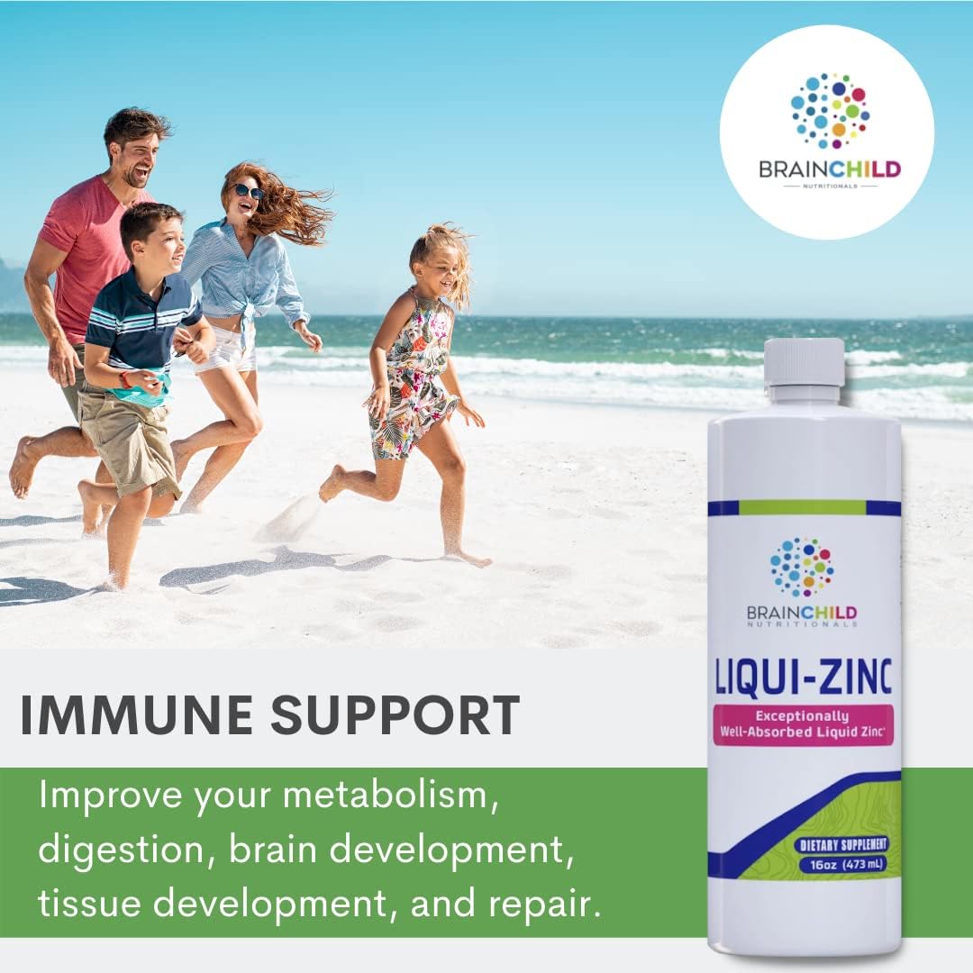 BrainChild Nutritionals LiquiZinc Liquid Formula (Unflavored 16oz) BrainChild Nutritionals uk supplements