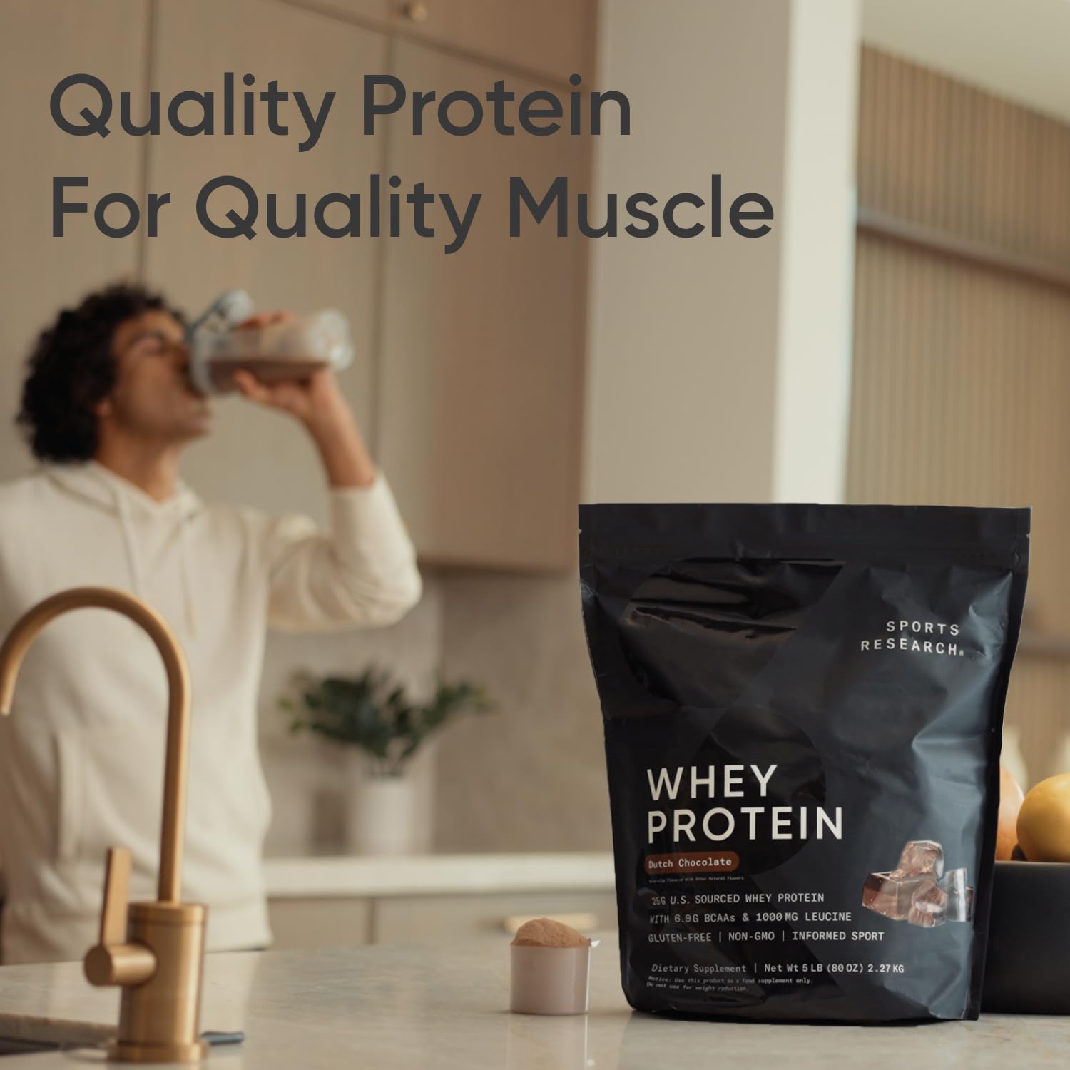 Sports Research Whey Protein Isolate - Sports Nutrition Protein Powder 25g per Serving Sports Research uk supplements