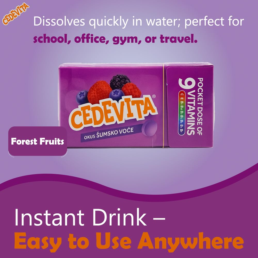 Cedevita Multivitamin Healthy and Sweet Candies - Pack of 8 (Forest Fruit) SORINA uk supplements