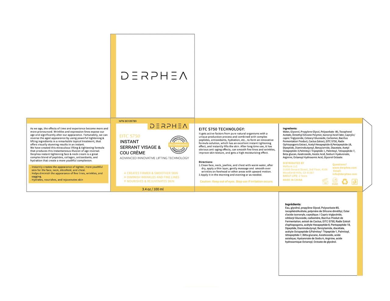 DERPHEA Neck Cream, Face Firming Cream, Face & Neck Cream, Advanced Skin Tightening DERPHEA uk supplements