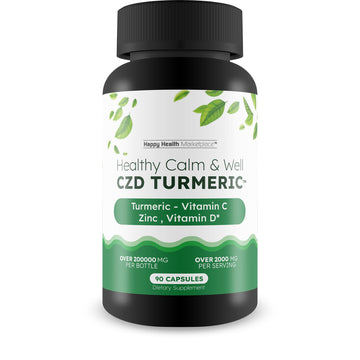 Healthy Calm & Well CDZ Gummies Capsules - Our Best CDZ Supplement Vitamin C D and Zinc - Turmeric Vitamin C D Zinc Magnesium - Our Best Calmwell Cdc Gummies Capsules Zinc Vitamin C Vitamin D Turmeric Happy Health Marketplace uk supplements