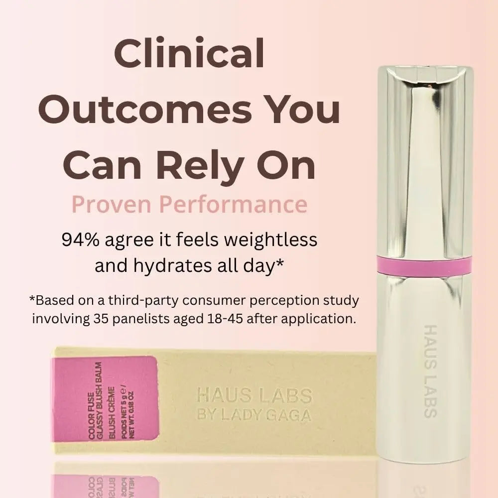 Haus Labs Color Fuse Longwear Hydrating Glassy Lip + Cheek Blush Balm Stick - Glassy Lilac Haus Laboratories uk supplements