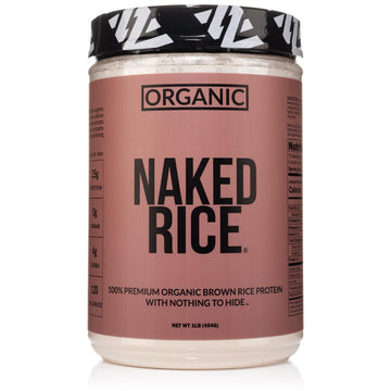 NAKED Rice 1Lb - Organic Brown Rice Protein Powder - Vegan Protein Powder, GMO Free, Gluten Free & Soy Free. Plant-Based Protein, NAKED uk supplements