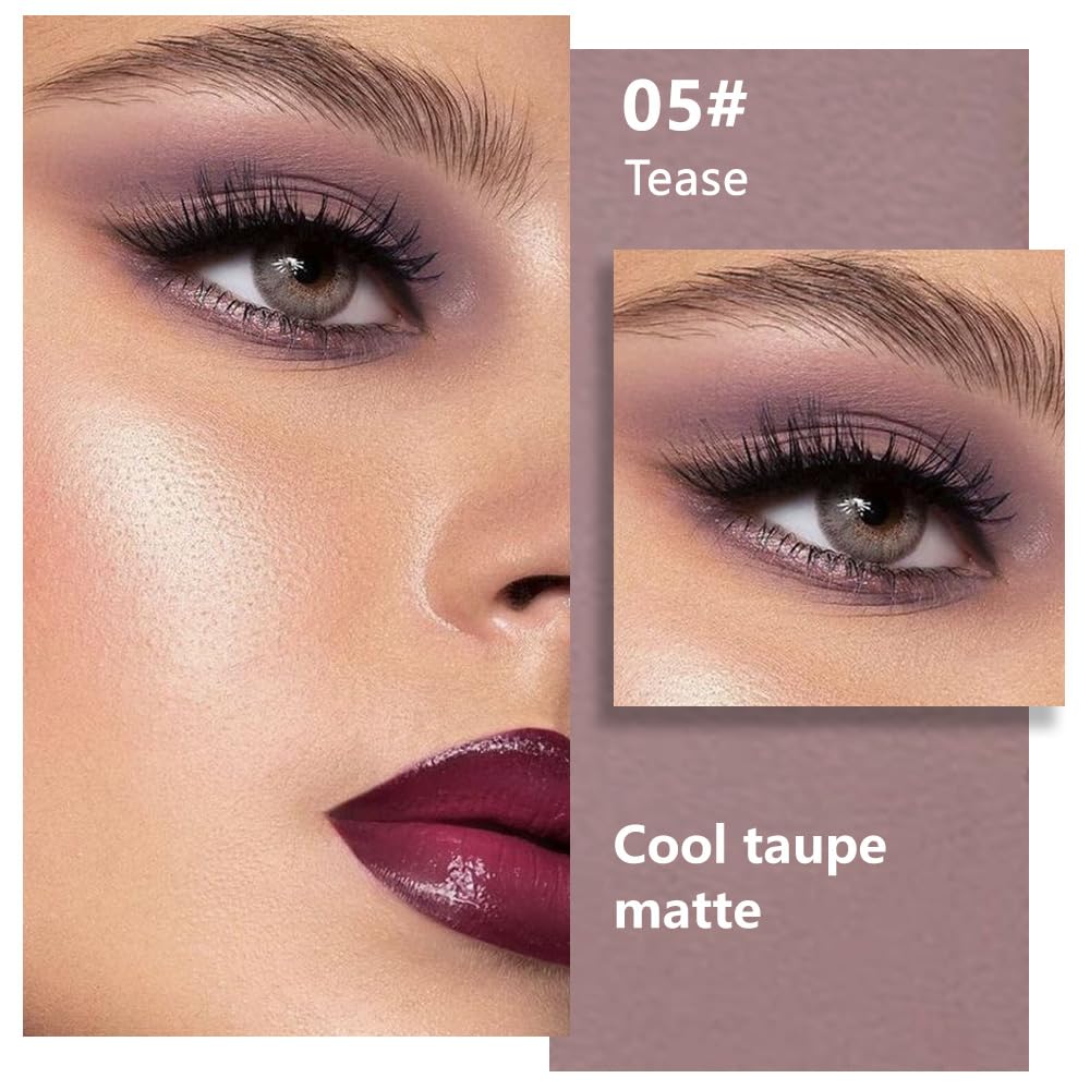 evpct Mauve Taupe Plum Matte Single Eye Shadow Palette Makeup for Older Women, Plum Lavender Purple Natural Cream Eyeshadow Palette for Green Eyes, High Pigment Mini Monochrome Eyeshadow evpct uk supplements