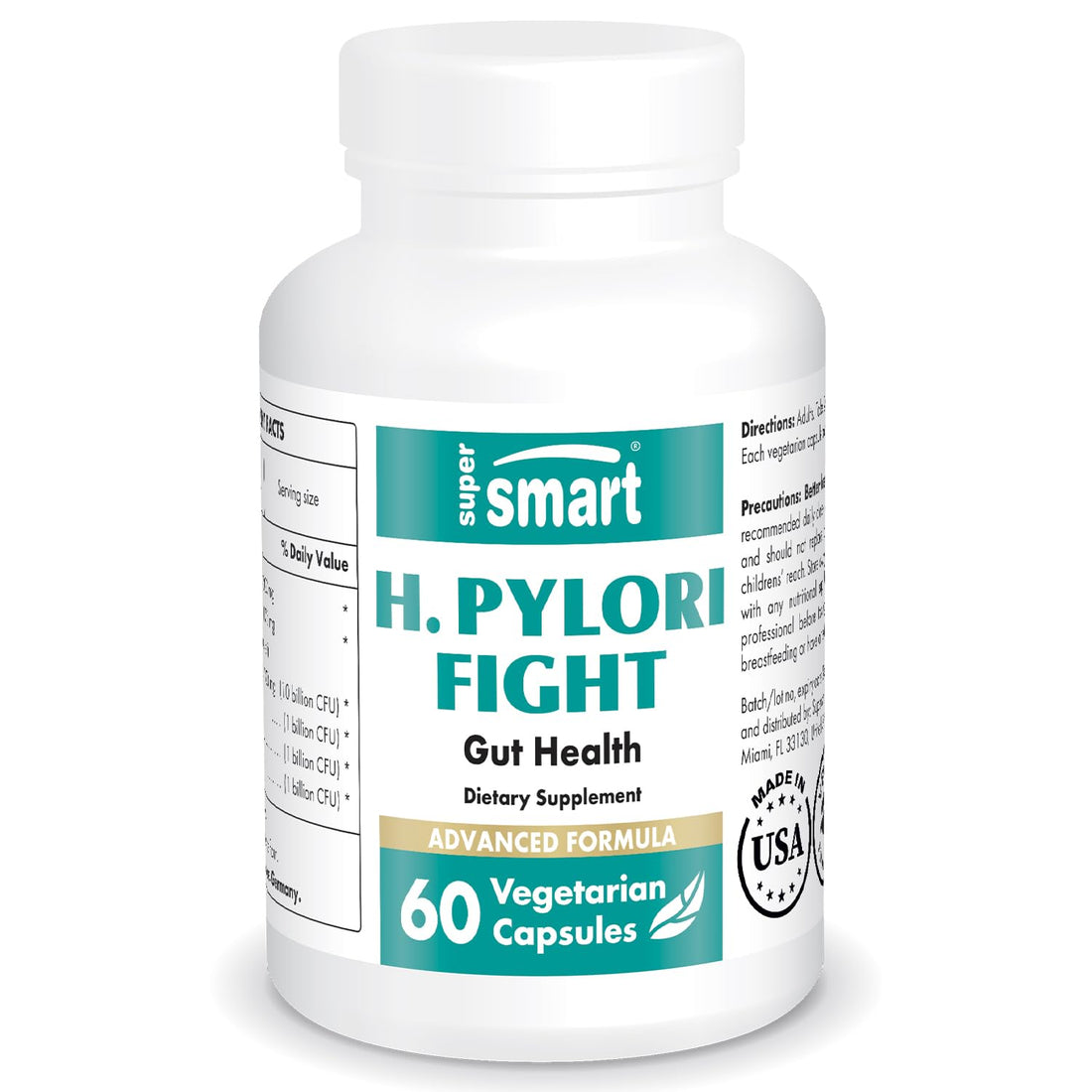 Supersmart - H. Pylori Fight Advanced Formula (Mastic Gum, Probiotics & Prebiotic) Supersmart uk supplements