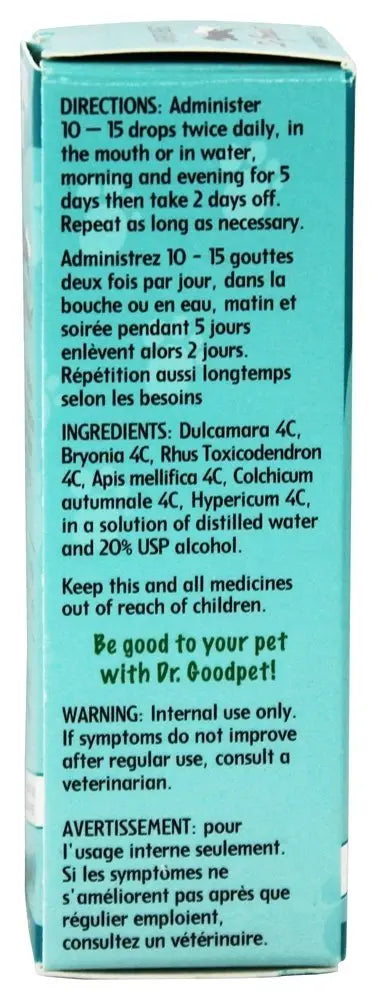 Dr. Goodpet Arthritis Relief Drops for Pets - Gentle Homeopathic Formula for Joint Stiffness & Mobility Support in Dogs & Cats - 1 oz Dropper Bottle Dr. Goodpet uk supplements