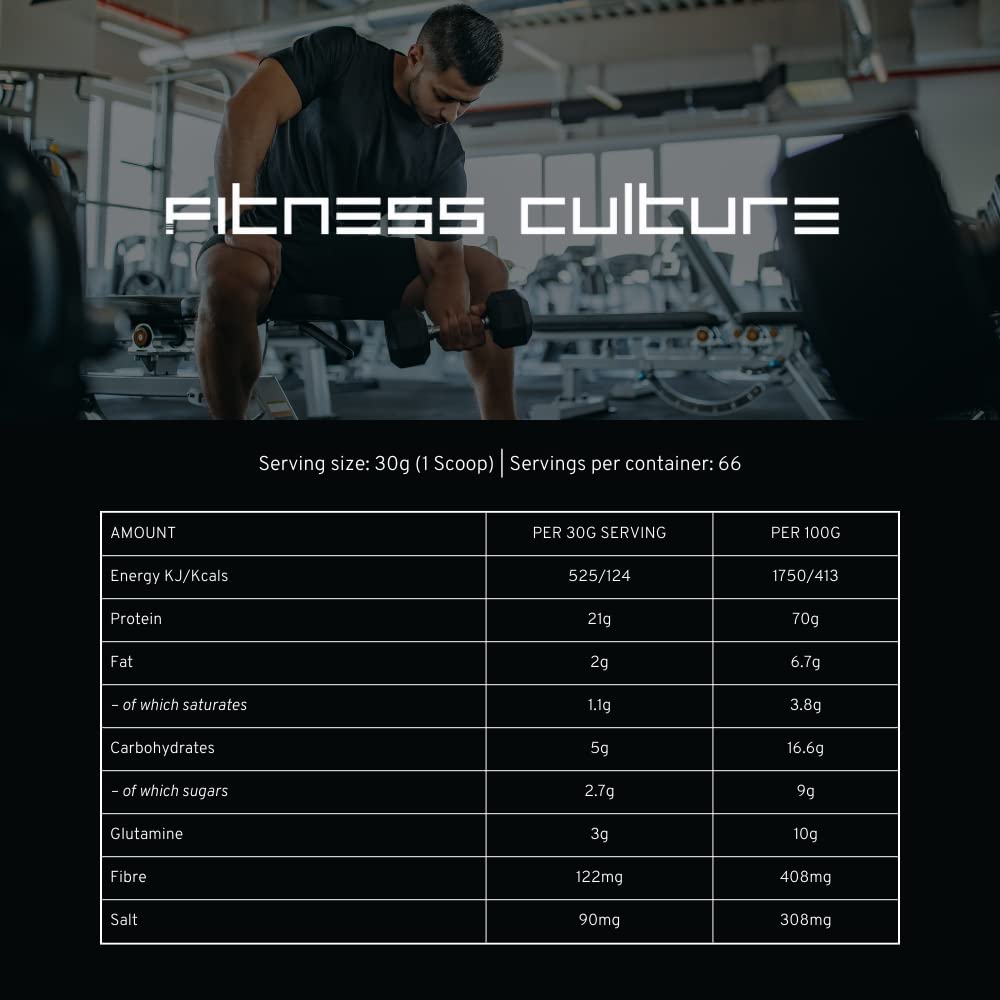 Fitness Culture Protein Plus, Whey Protein Powder with Added Glutamine, Immune and Digestive System Support Generic uk supplements