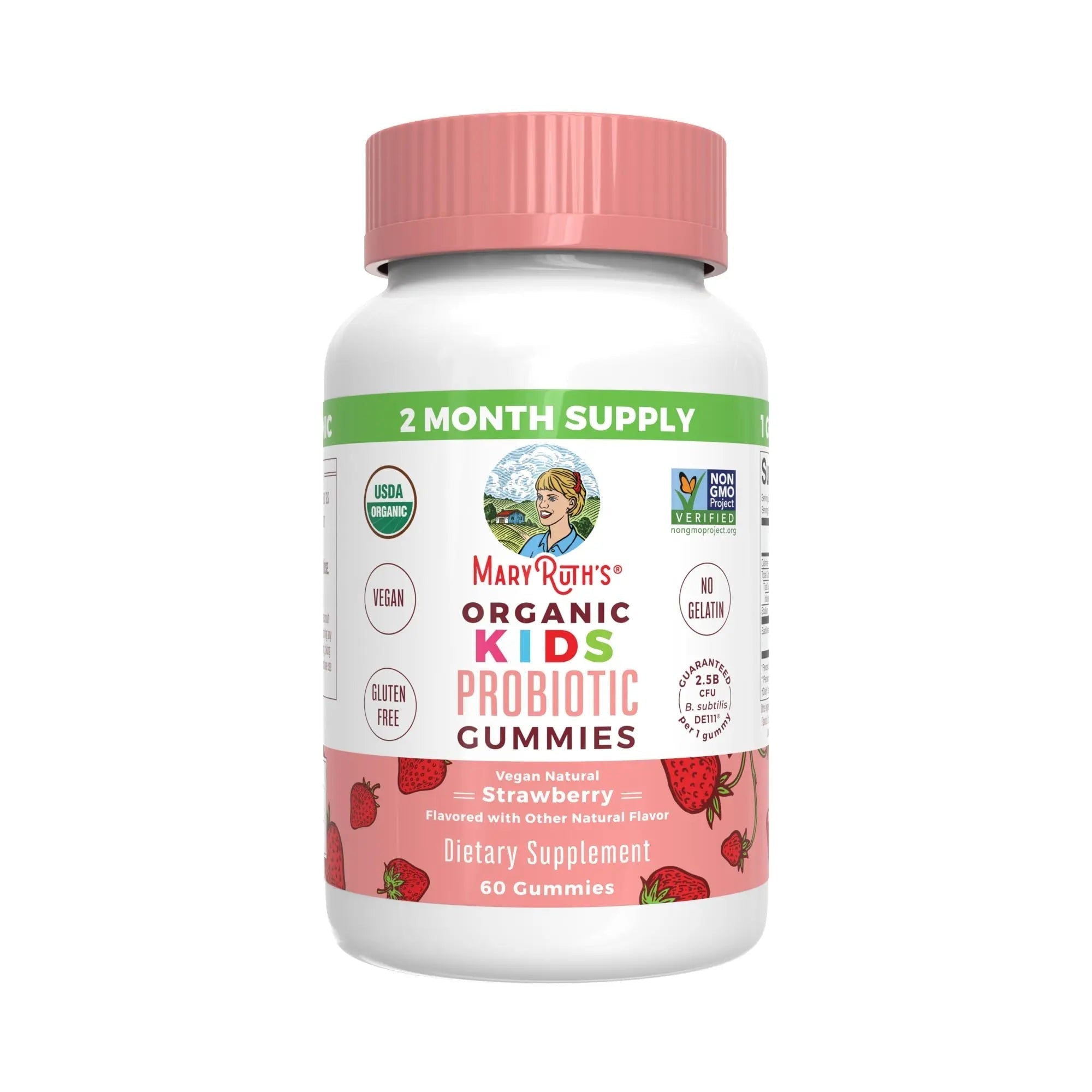 MaryRuth Organics Gummies for Kids–Multivitamin (Mixed Berry & Cherry), & Probiotic (Strawberry) | USDA Organic, No Gelatin! | MARYRUTH'S uk supplements