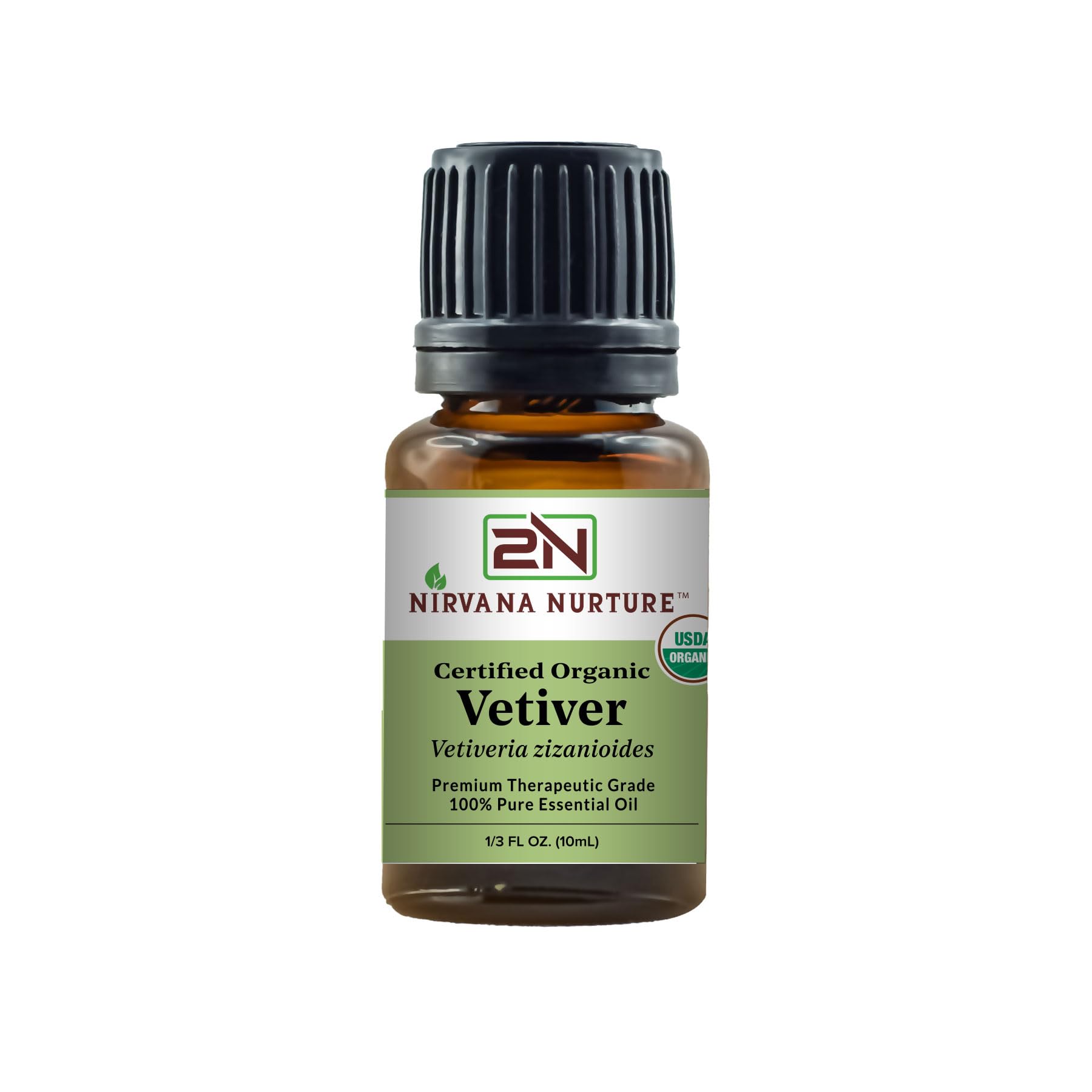 Nirvana Nurture Vetiver Essential Oil USDA Certified Organic 100% Pure Premium Therapeutic Grade Nirvana Nurture uk supplements