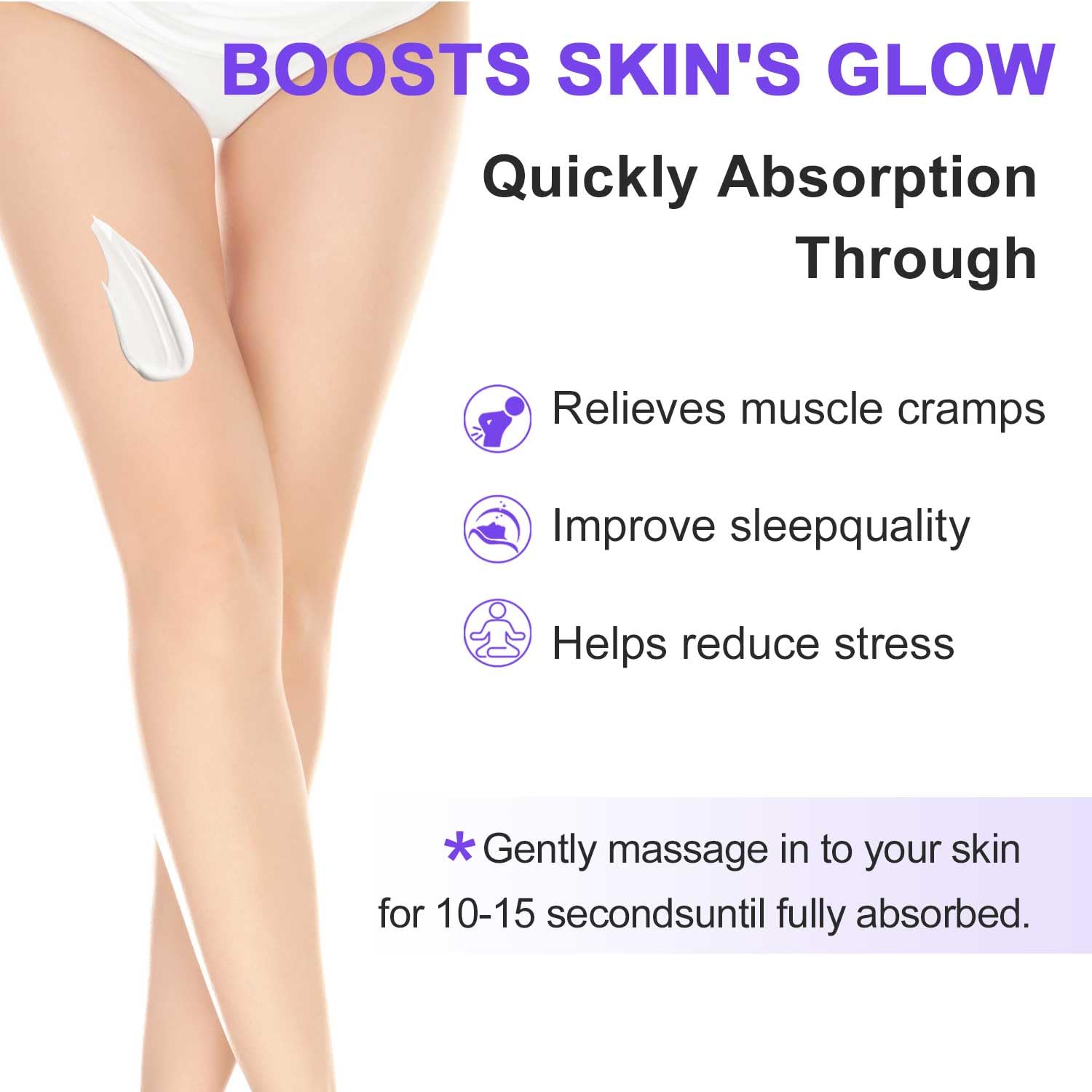 RIGBOO Magnesium Lotion for Sleep, Magnesium Cream, Muscle Relief and Relaxation Non-Greasy, Fast Absorbing Body Lotion with Coconut Oil with Chamomile, Safe for Sensitive Skin (Lavender) RIGBOO uk supplements