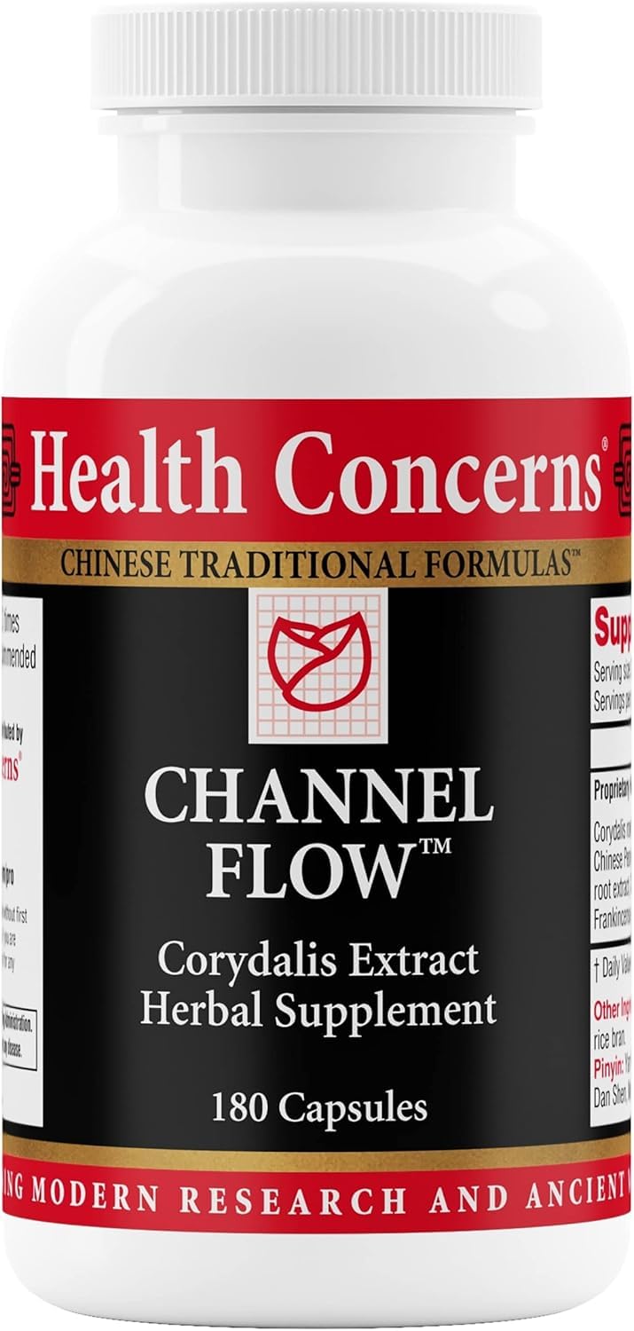 Health Concerns Channel Flow – Muscle Relaxation & Pain Support Supplement for Men & Women – Corydalis Root Extract – Chinese Herbal Formula for Headaches, Joint & Menstrual Discomfort – 180 Capsules Health Concerns uk supplements
