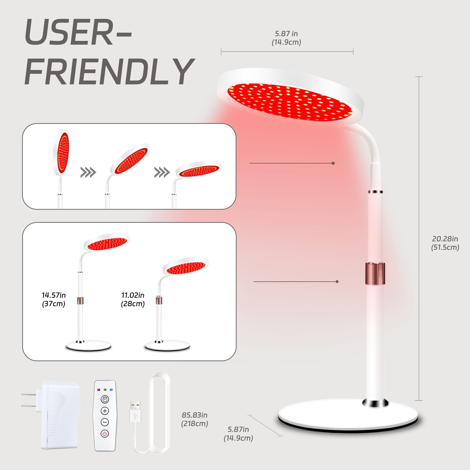 Shomterade Red Light for Face with Base, 100LEDs 3-in-1 Chips Infrared Light Lamp, 660nm ＆850nm Shomterade uk supplements