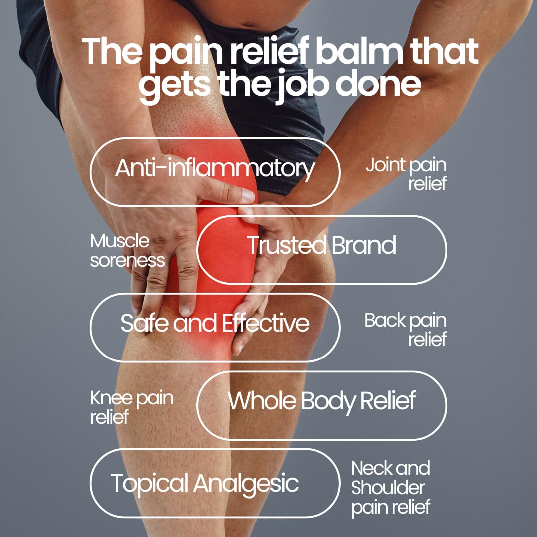 Aboniki Powerful Topical Pain Relief Balm with Natural Ingredients | Fast-Acting Soothing Relief for Joints & Muscle Pain, Soreness, Cramps | Long Lasting Full Body Rub (12 Plastic Jars) Aboniki uk supplements