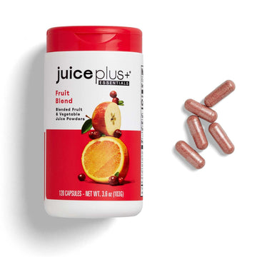 JuicePlus+ Fruit Blend: Plant-Based Whole Food Supplement with Apple, Peach, Cranberry, & More! - Vegan, Gluten-Free, Non-GMO, Kosher - Packed with Plant-Based Vitamins - 1 Bottle (60 Servings) Juice Plus+ uk supplements