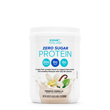 GNC Total Lean Zero Sugar Protein - French Vanilla - 20 Servings GNC uk supplements