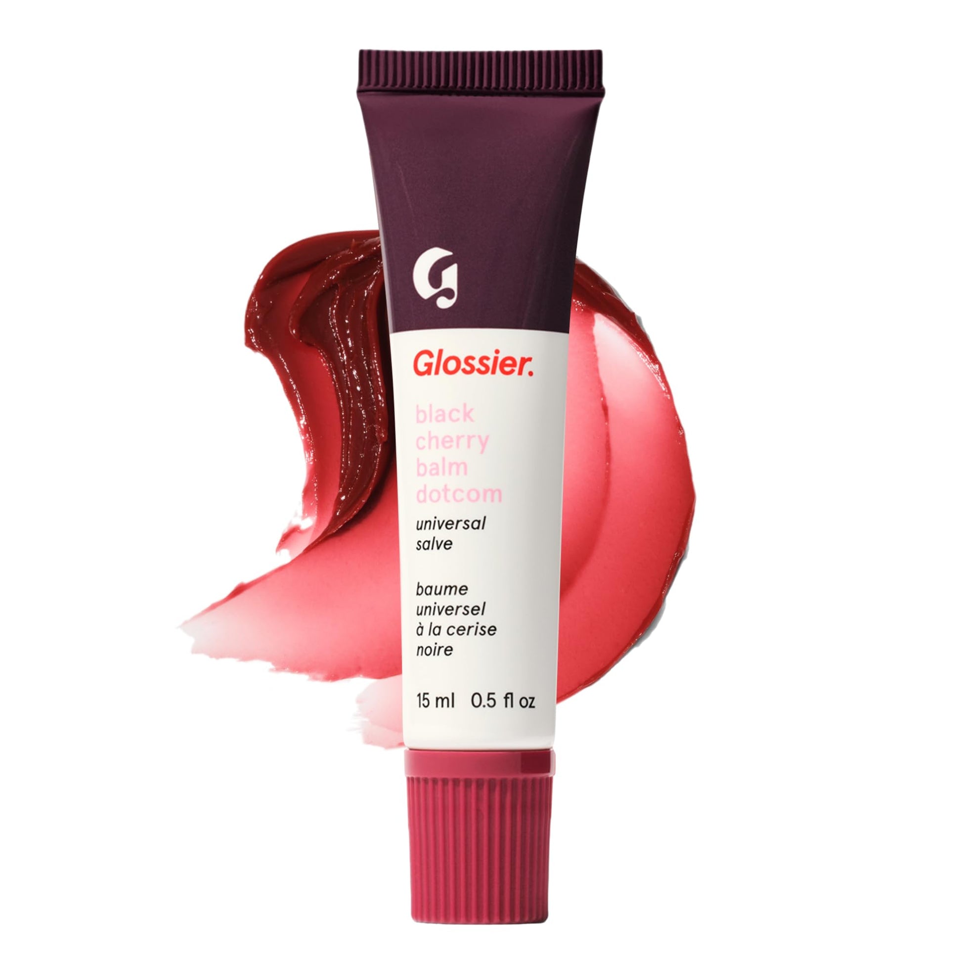 Glossier Balm Dotcom Hydrating Tinted Lip Balm - Universal Salve, Up to 12Hr Moisture for Dry Lips, Cuticles & Skin - Lanolin, Beeswax & Castor Oil - Black Cherry, Burgundy Tint, 15ml Glossier uk supplements