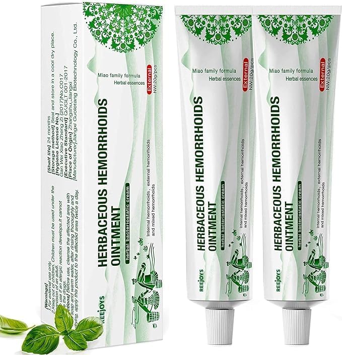 Reejoys Hemorrhoid Cream: Advanced Herbal Hemorrhoids Treatment Cream for Itching and Burning, Shrink & Soothe Hemorrhoids - 1.8 Oz Reejoys uk supplements
