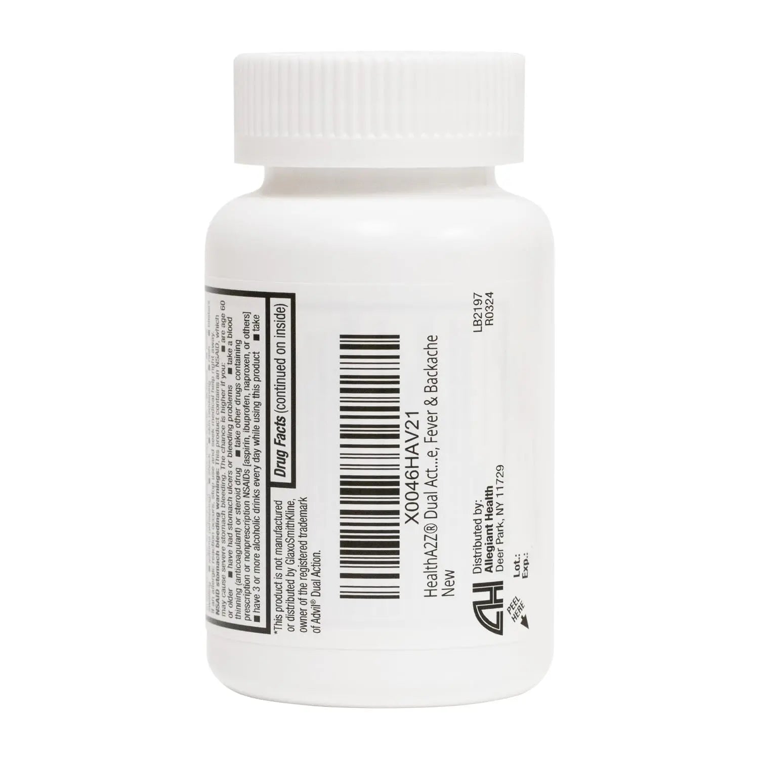 HealthA2Z® Dual Action Pain Relief | Acetaminophen 250mg & Ibuprofen (NSAID) 125mg | Contains Two Medicines | Relief from Headache, Fever & Backache (150 Caplets) HealthA2Z uk supplements