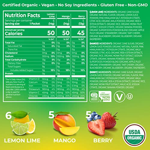 Orgain Organic Hydration Packets, Electrolytes Powder - Variety Pack Hydro Orgain uk supplements