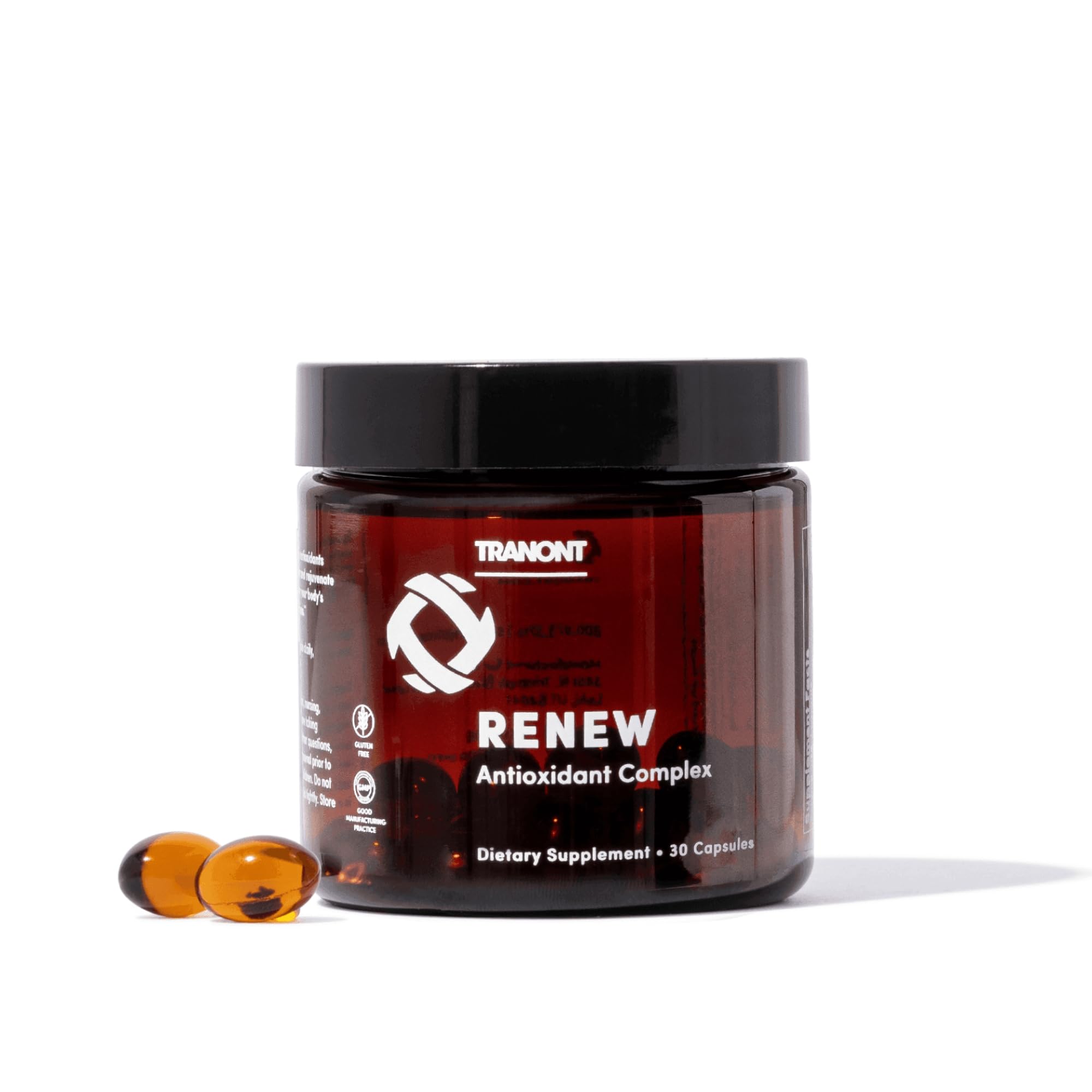 Tranont Renew - Antioxidant Complex for Vitality & Wellness | Vitamin E Tocotrienols & Geranylgeraniol | Supports Healthy Cellular Function, Joint Health, & Youthful Glow - 30 Capsules Tranont uk supplements