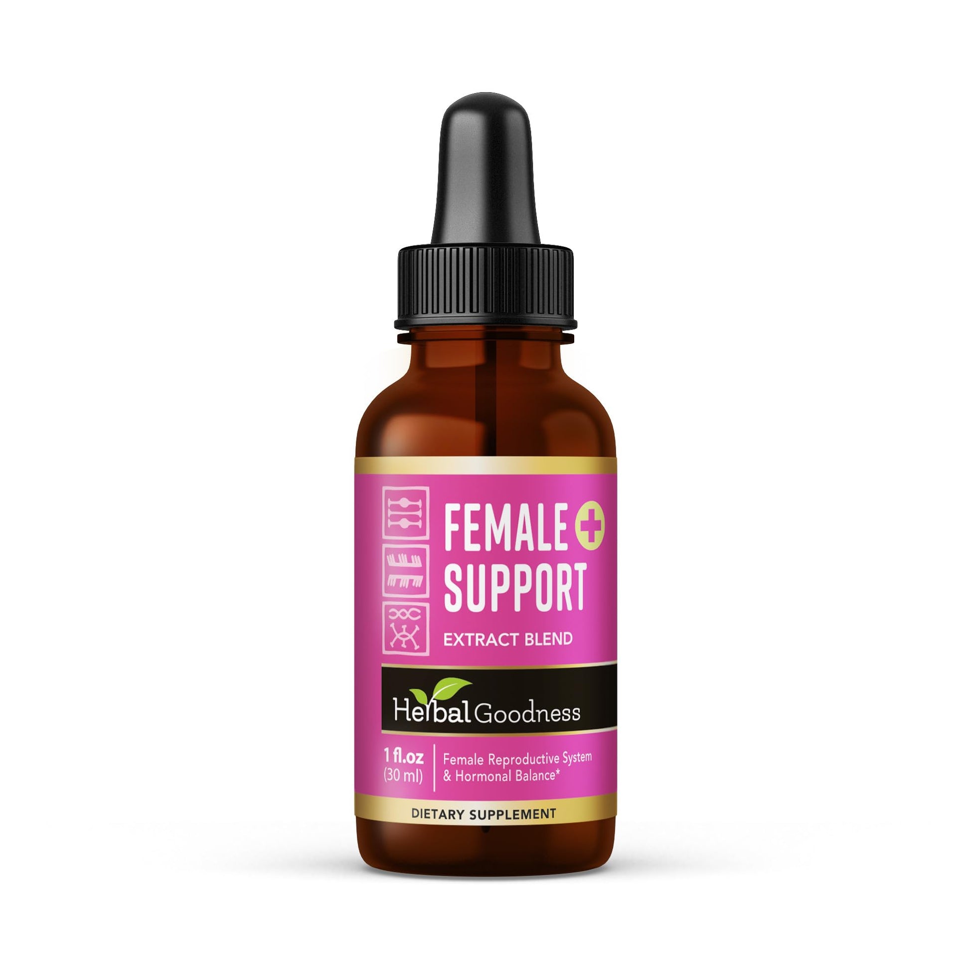 Herbal Goodness Female Support Supplement 1 Fl. oz – Natural Herbal Blend for Women’s Hormonal Health, Energy & Wellness – Adaptogenic Liquid Formula – Non-GMO, Gluten-Free – 1 Bottle Herbal Goodness uk supplements