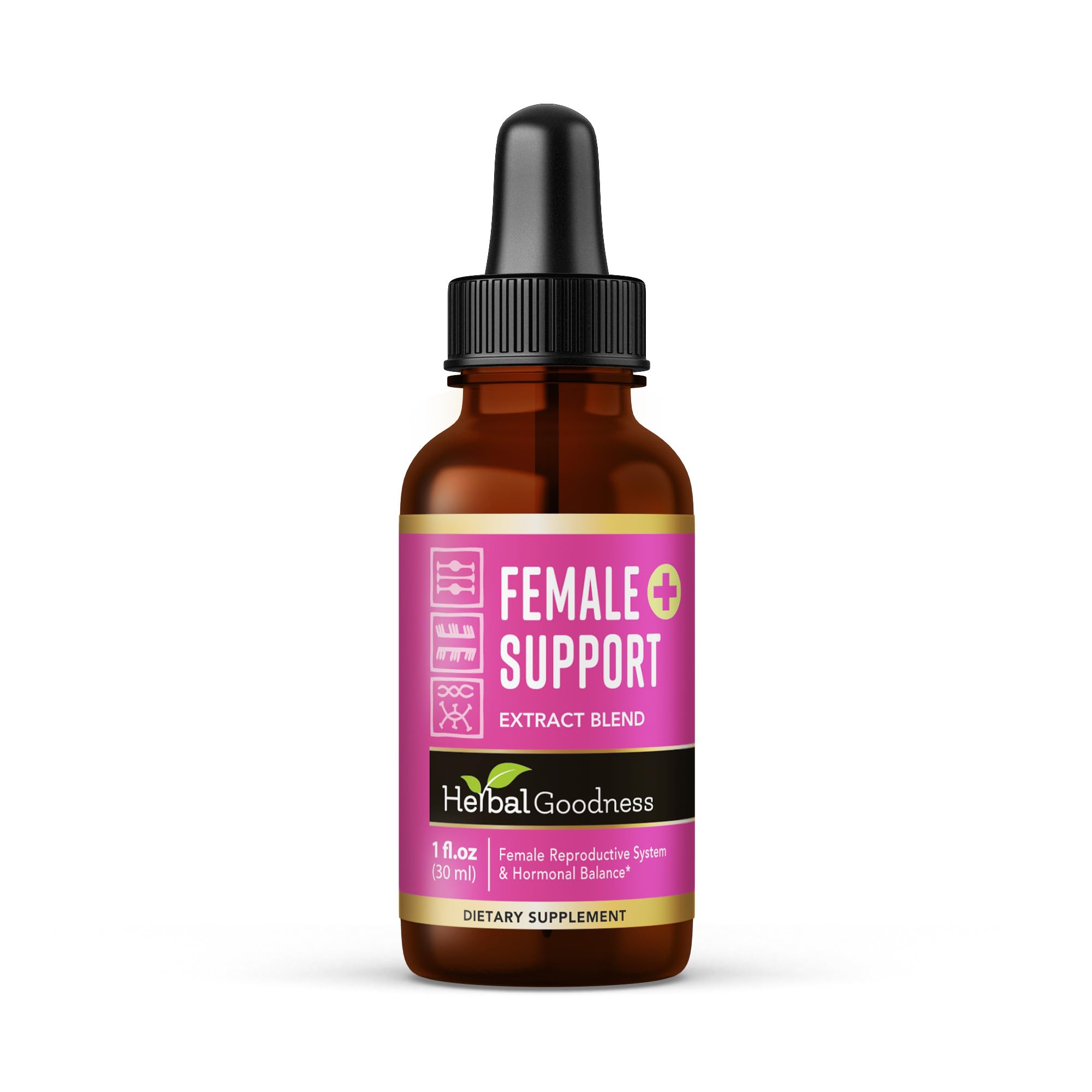 Herbal Goodness Female Support Supplement 1 Fl. oz – Natural Herbal Blend for Women’s Hormonal Health, Energy & Wellness – Adaptogenic Liquid Formula – Non-GMO, Gluten-Free – 1 Bottle Herbal Goodness uk supplements