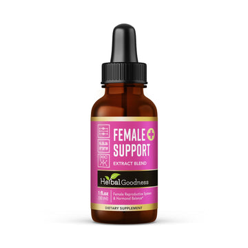 Herbal Goodness Female Support Supplement 1 Fl. oz – Natural Herbal Blend for Women’s Hormonal Health, Energy & Wellness – Adaptogenic Liquid Formula – Non-GMO, Gluten-Free – 1 Bottle Herbal Goodness uk supplements