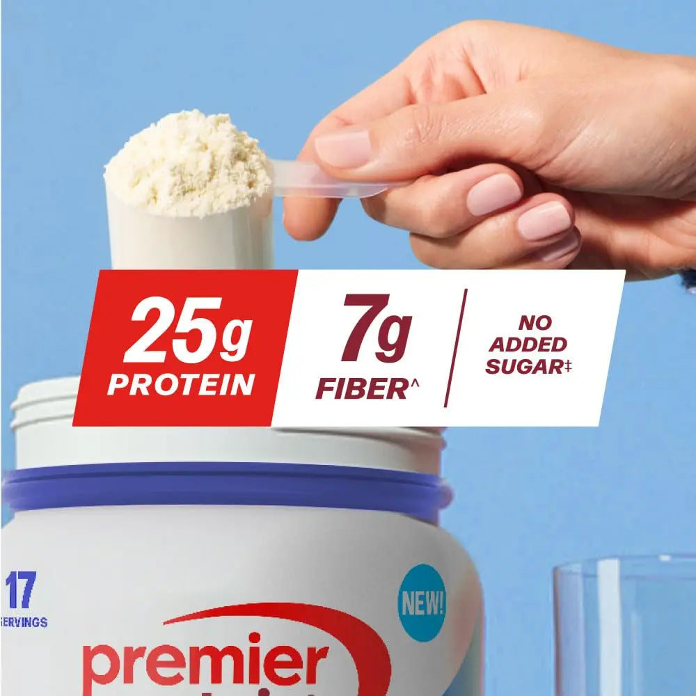 Premier Protein Powder Plus Fiber, Vanilla, 25g Protein, 7g Fiber to Support Gut Health, No Added Sugar (17 Servings) Premier Protein uk supplements