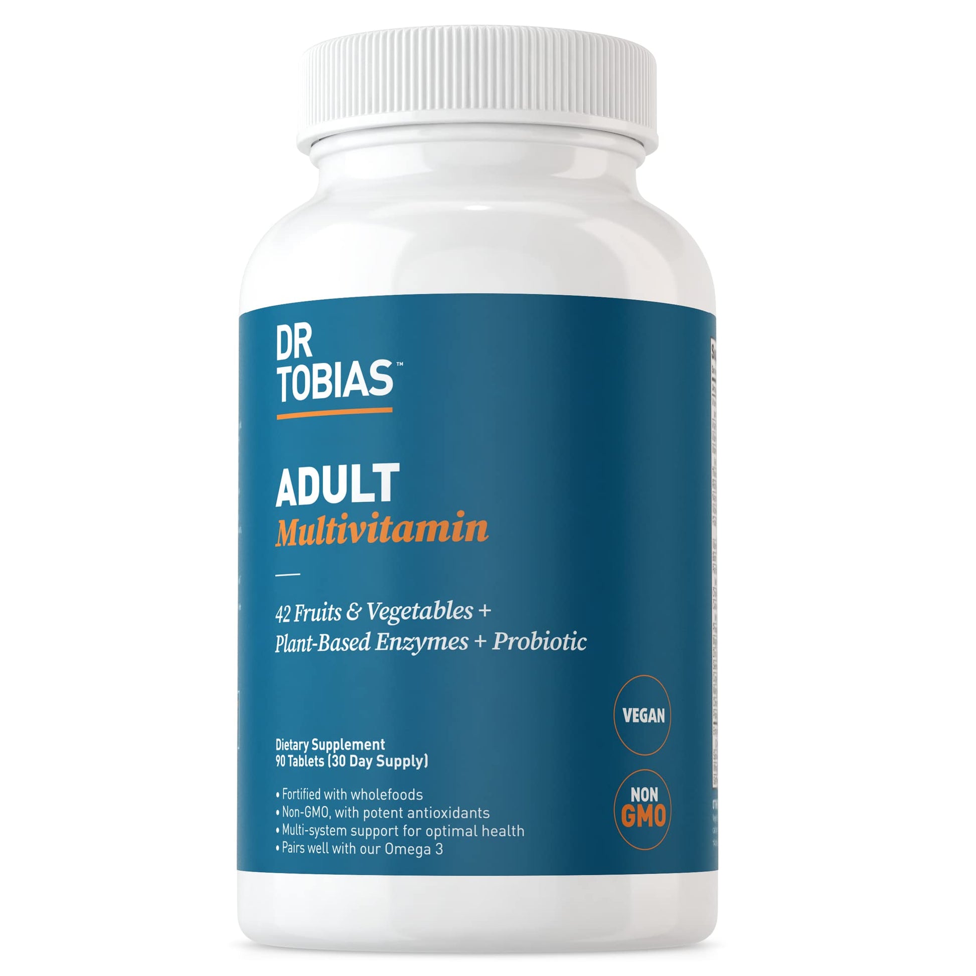 Dr. Tobias Adult Multivitamin for Women & Men, Energy & Immune Support from 42 Fruits Dr. Tobias uk supplements