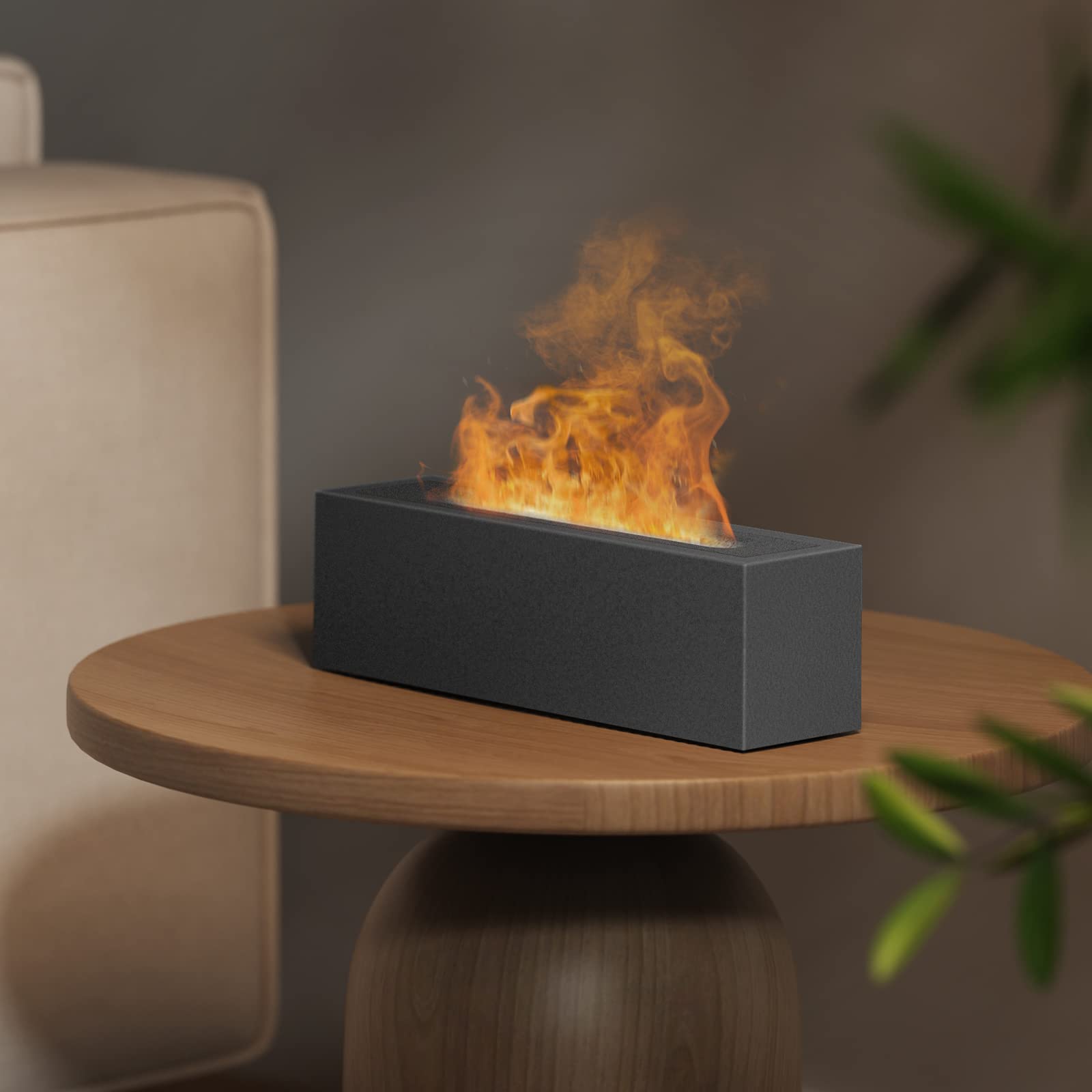 Shiawase Oil Diffuser, 200ml Flame Essential Oil Diffuser/Humidifier, Bedrock Fire Air Scent Diffuser Shiawase uk supplements
