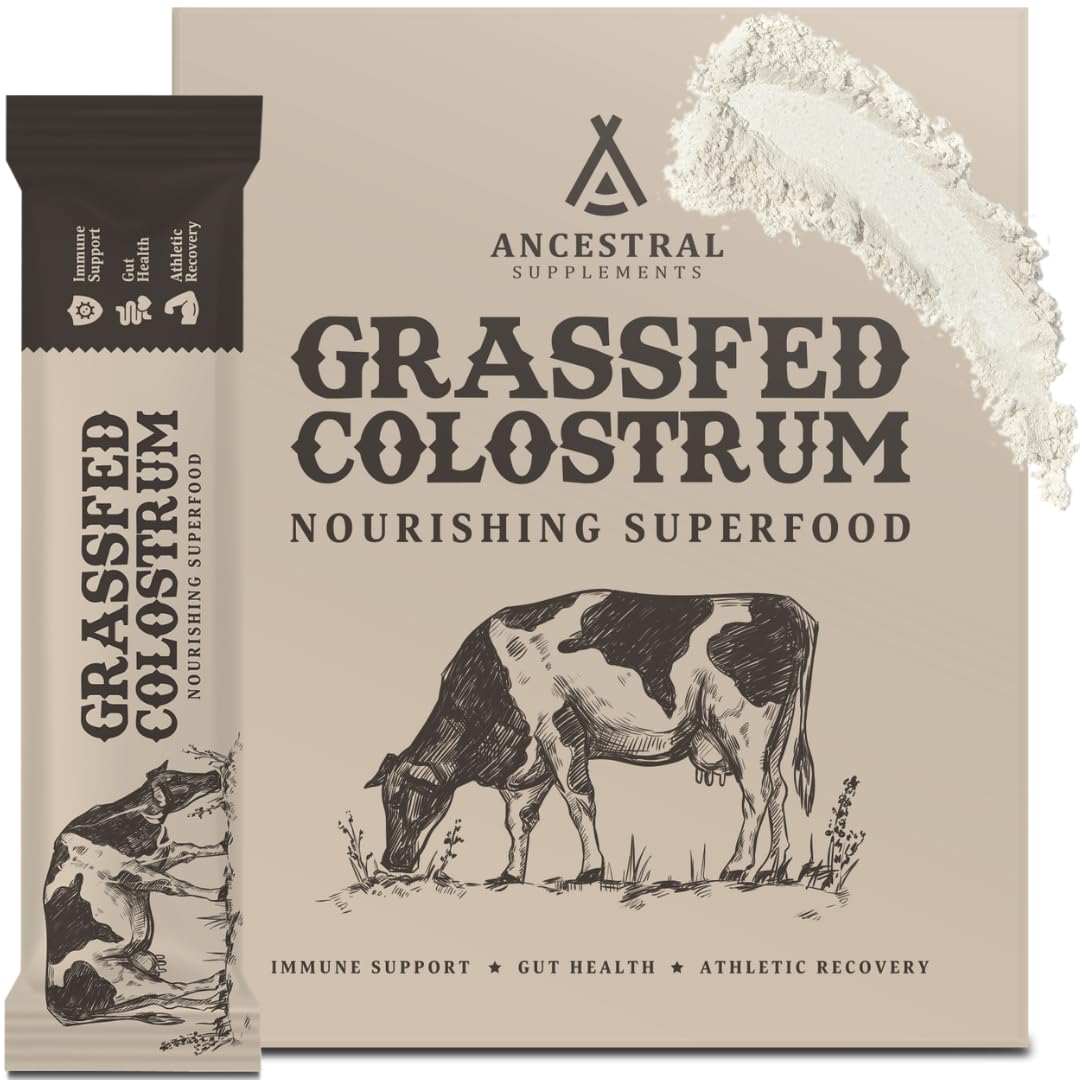 Ancestral Supplements Grass Fed Beef Bovine Colostrum Powder Packets, Immune Support Ancestral Supplements uk supplements
